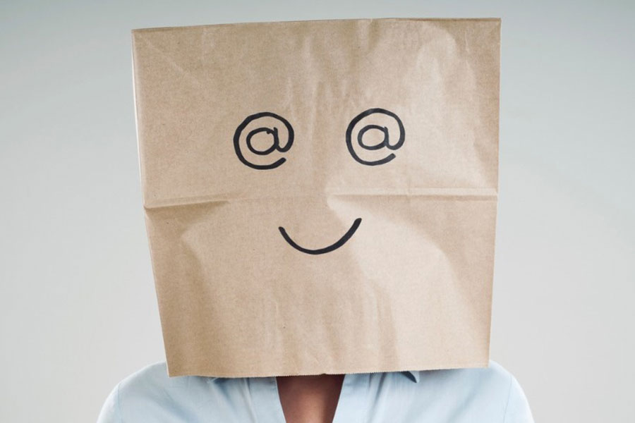 Man Wearing Paper Bag