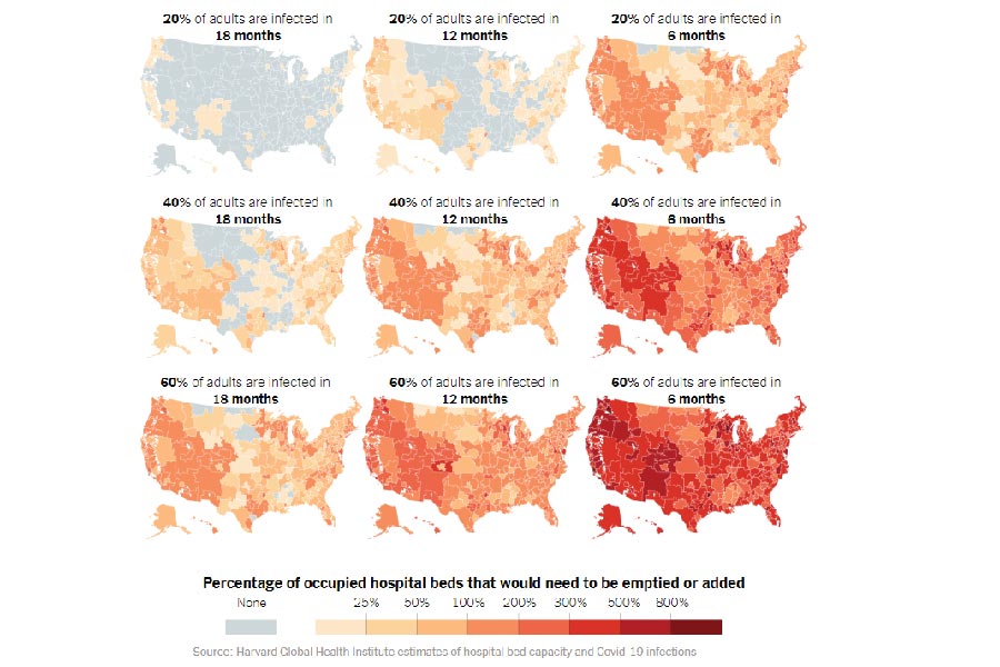 flattening the curve map