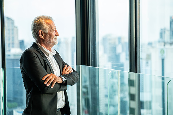 retirement-aged professional