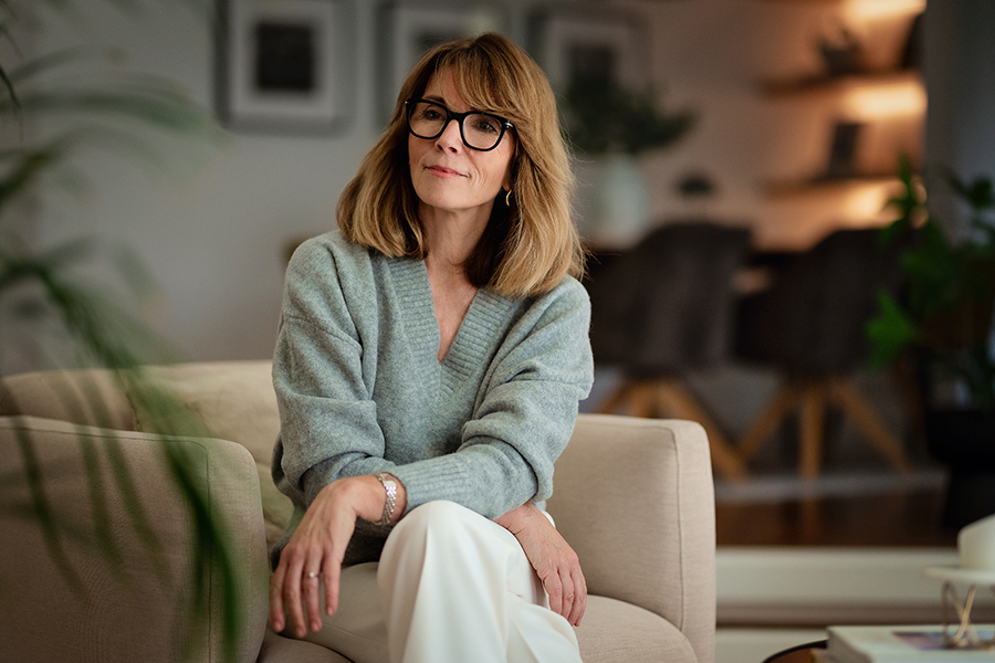 high-net-worth woman in divorce in thought