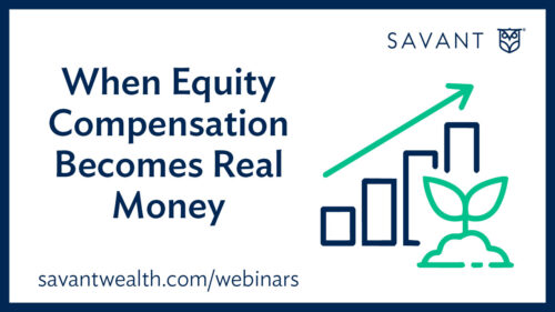 When Equity Compensation Becomes Real Money, webinar graphic